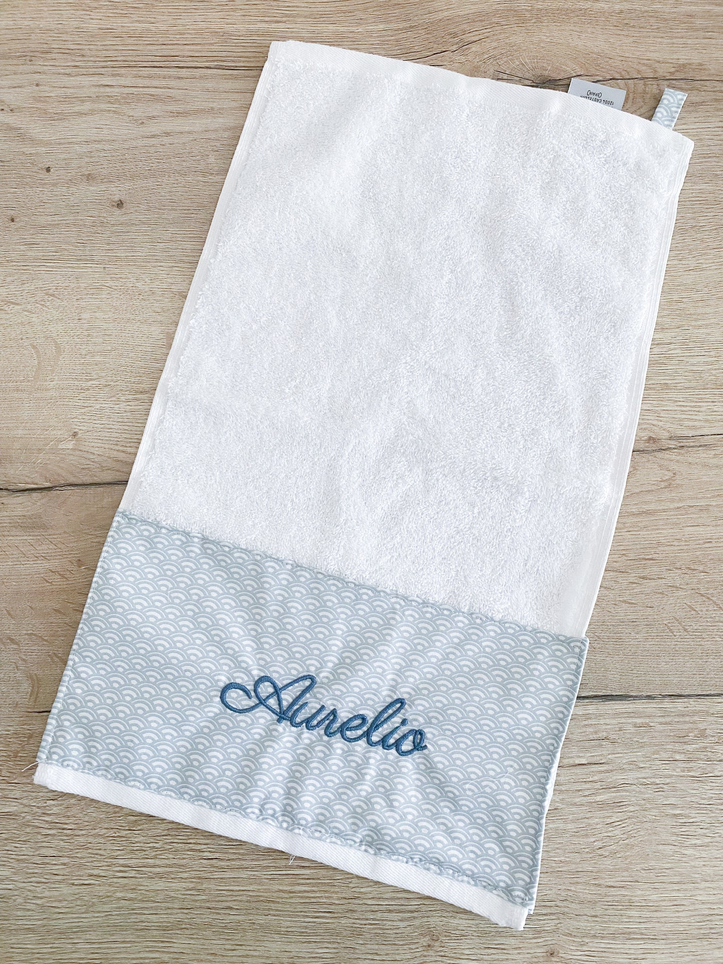 Toalla personalizada con tela y nombre