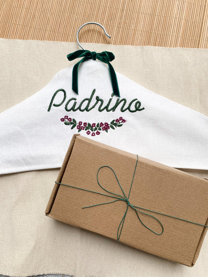 Pack Padrino: pañuelo + percha