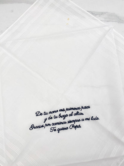 Pañuelo bordado padrino negro (Outlet)