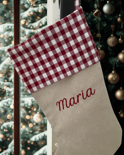 Calcetín de Navidad personalizado con nombre