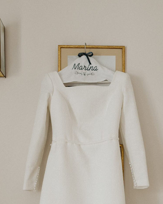 Percha Personalizada para Boda con Bordado