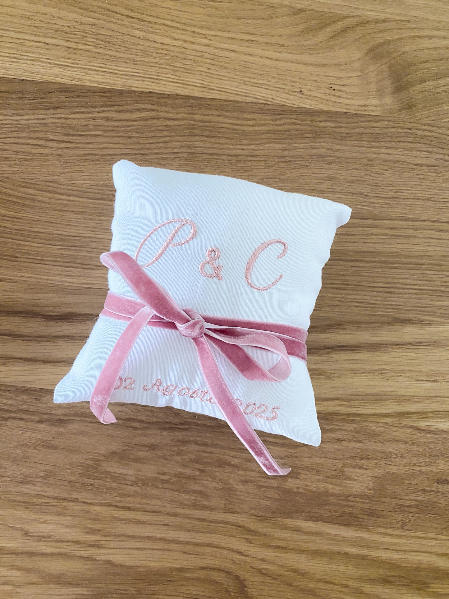 Cojín porta alianzas iniciales