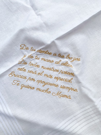 Pañuelo Bordado Frase