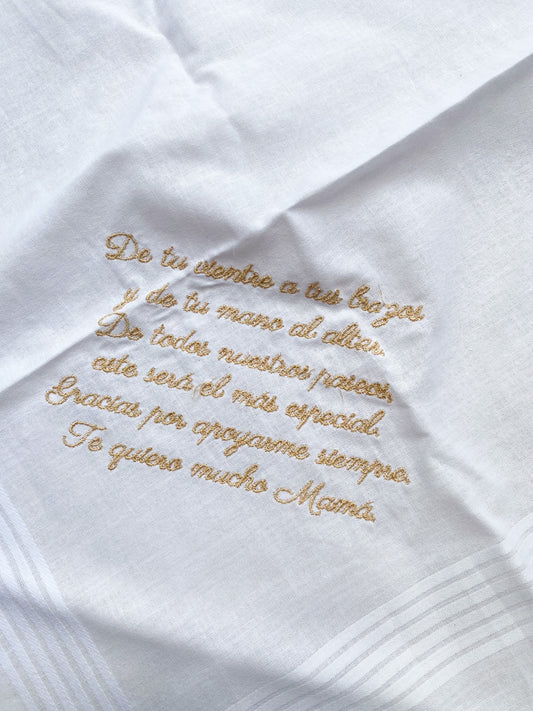Pañuelo Bordado Frase