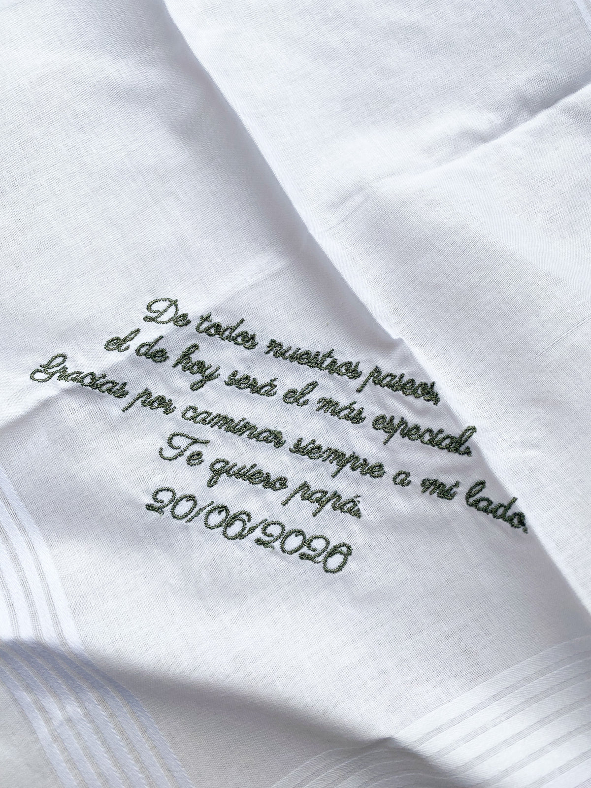 Pañuelo Bordado Frase