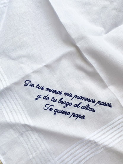 Pañuelo Bordado Frase